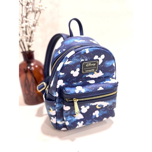 Loungefly Blue Mickey Cloud Night Sky Backpack - Picture 1 of 5